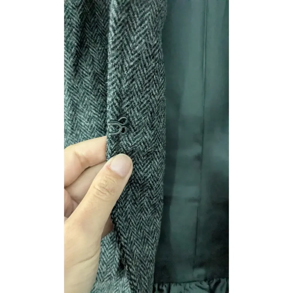 J. Crew Grey Wool Herringbone Blazer